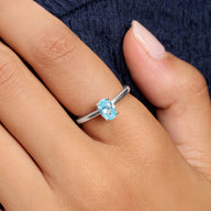 Birthstone Oval Legacy Ring 1ct (Silver)
