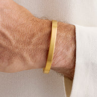 Custom Handwritten Memento Cuff Bangle (Gold)
