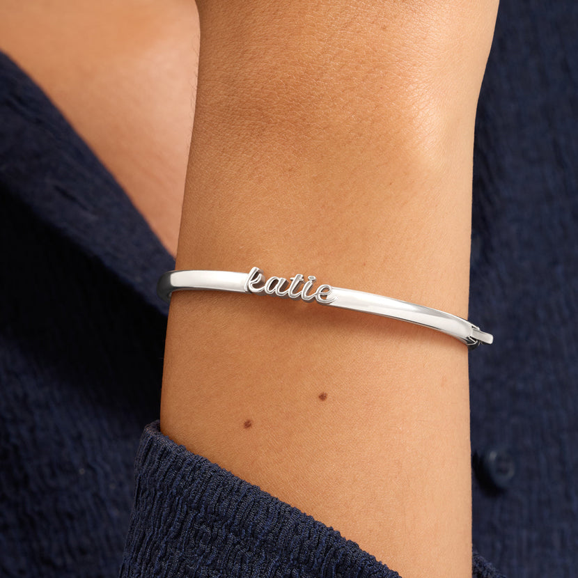 Script Name Bangle (Silver)