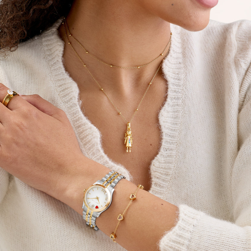 Birthstone Ragdoll Necklace (Gold)