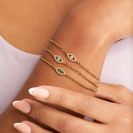 Custom Evil Eye Bracelet (Gold)