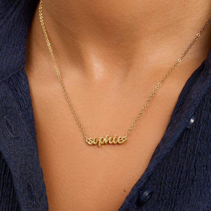 Script Name Necklace (Gold)