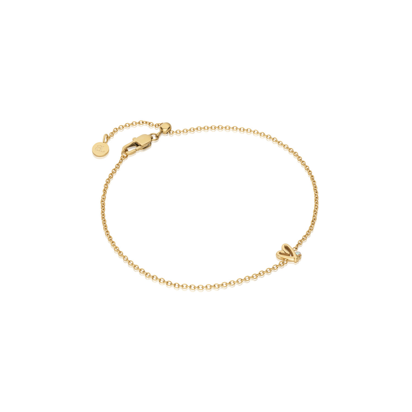 Stacey's Stories Doodle Heart Bracelet (Gold)