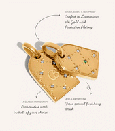 Double Monogram Necklace (Gold)