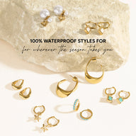 Molten Starfish Huggie Earrings (Gold)