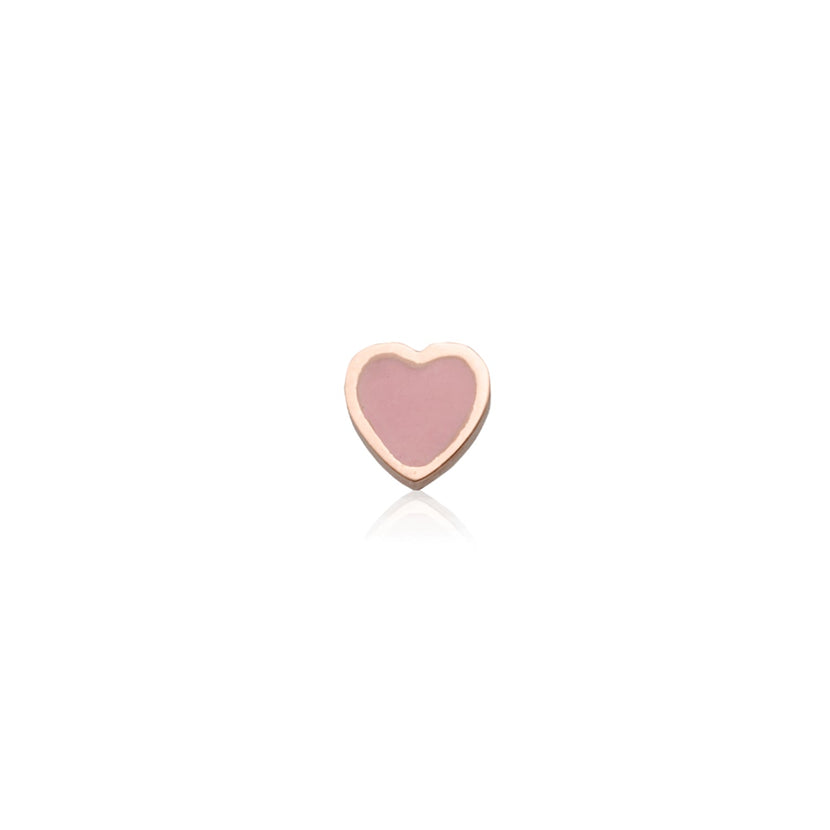 Made Mine Charms - Pink Heart Charm (Rose Gold)