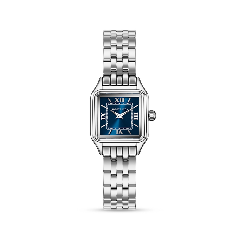 Essence 23mm Navy Watch (Silver)