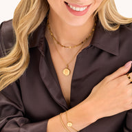 Coin Fingerprint Necklace (Gold)