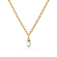 Fine Organic Pearl Necklace (Gold)