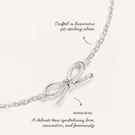 Fine Bow Bracelet (Silver)