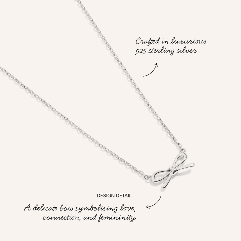 Fine Bow Jewellery Set (Silver)