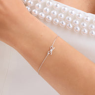 Fine Bow Bracelet (Silver)