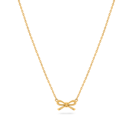Fine Bow Necklace (Gold)