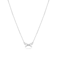 Fine Bow Necklace (Silver)