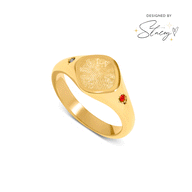 Written In The Stars Fingerprint Signet Ring (Gold)