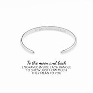 Moon and Back Bangle (Silver)