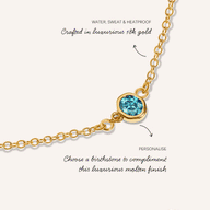 Made Mine Round Birthstone Bracelet (Gold)