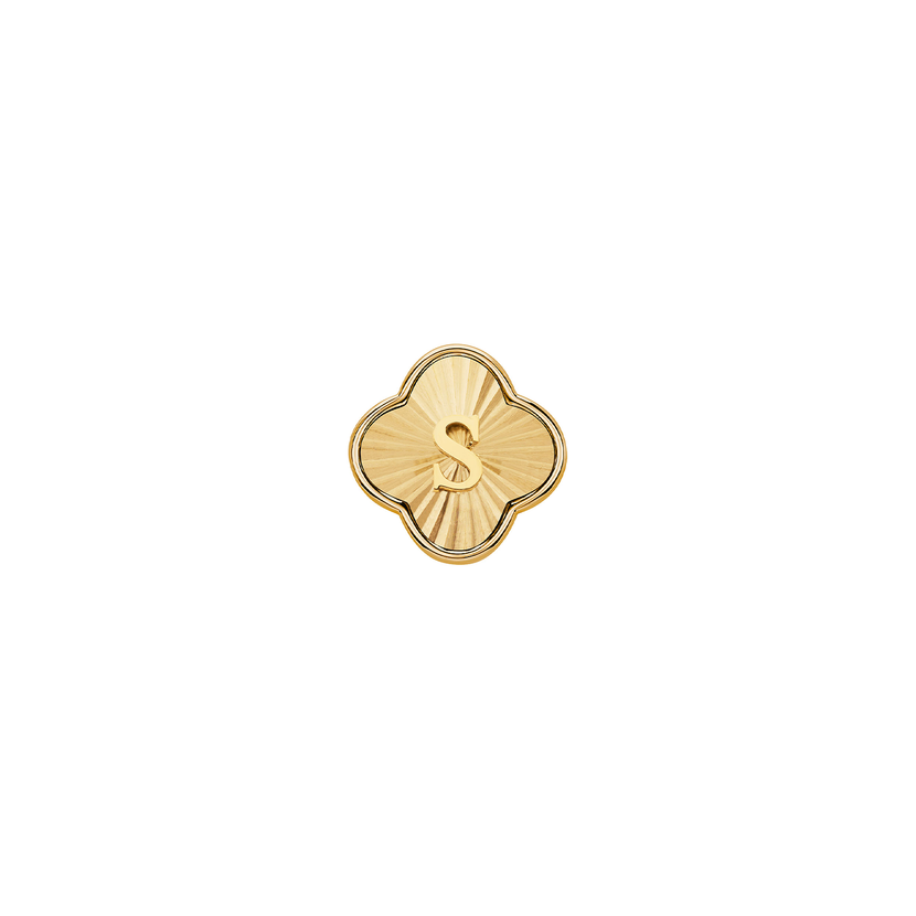 Pearl Clover Charms (Gold) - Heart