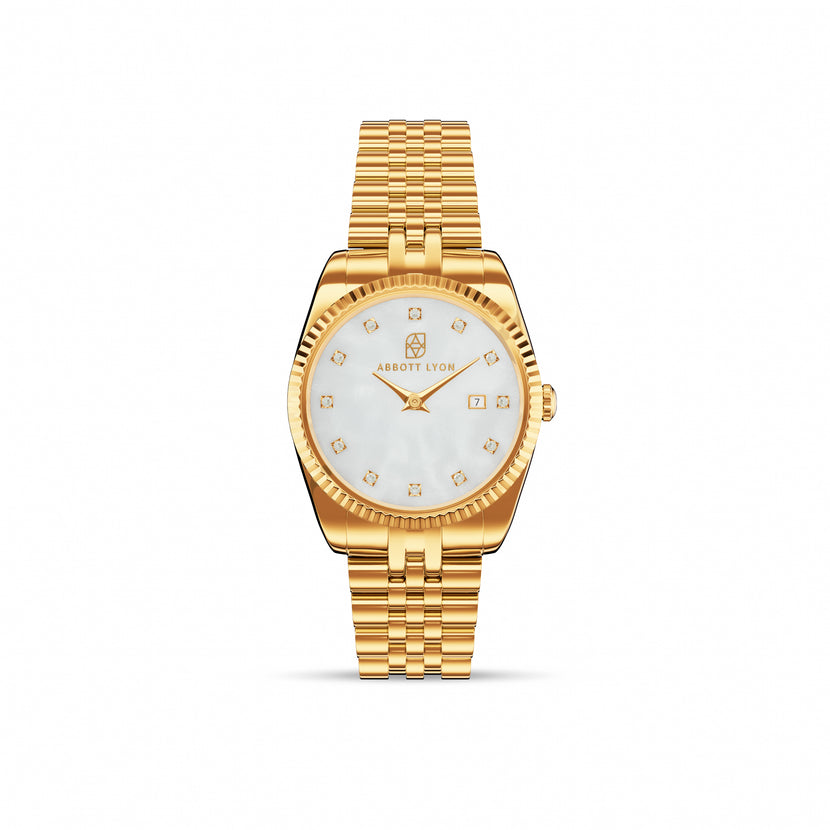 Mini Gold Pearl Link Belgravia 30 Watch