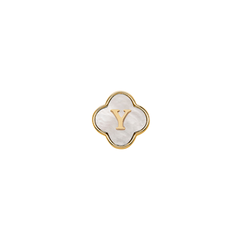 Pearl Clover Charms (Gold) - Plain Clover