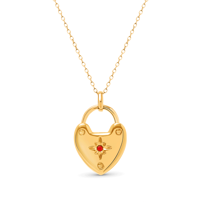 Photo Love Locket Necklace (Gold)
