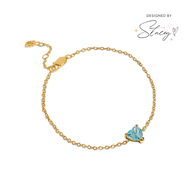 Birthstone Heart Legacy Bracelet 1ct (Gold)