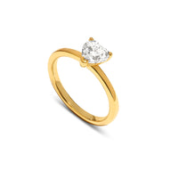Heart Cut Solitaire Ring 1ct (Gold)