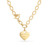 Heart Token Oval Necklace (Gold)