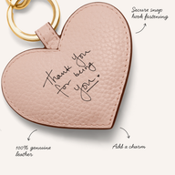 Leather Heart Keyring (Blush Nude)