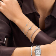 Made Mine Script Letter Bracelet (Silver)