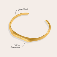 Men's Intersection Cuff Bangle (Gold)