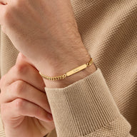 Men's Intersection ID Bracelet (Gold)