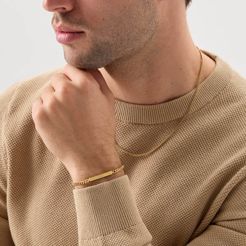 Men's Intersection ID Bracelet (Gold)