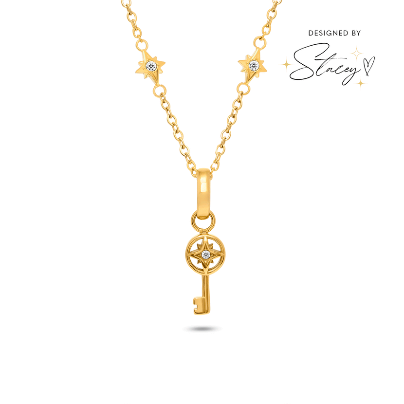 Key to Happiness Necklace (Gold)