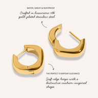 Written In The Stars Soft-Edge Hoops (Gold)