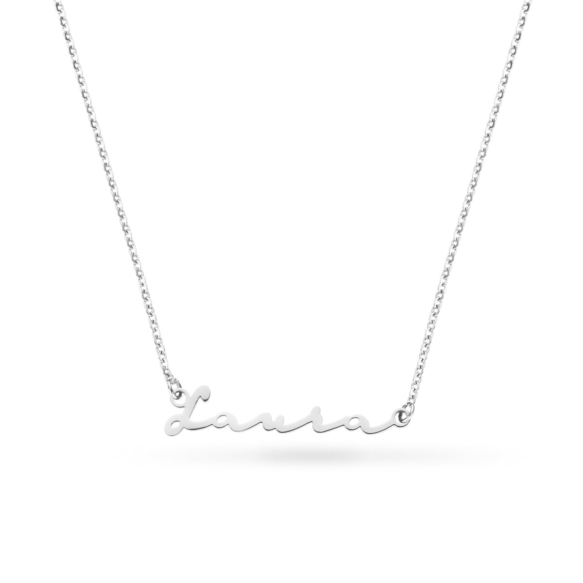 Fine Signature Name Necklace (Silver)