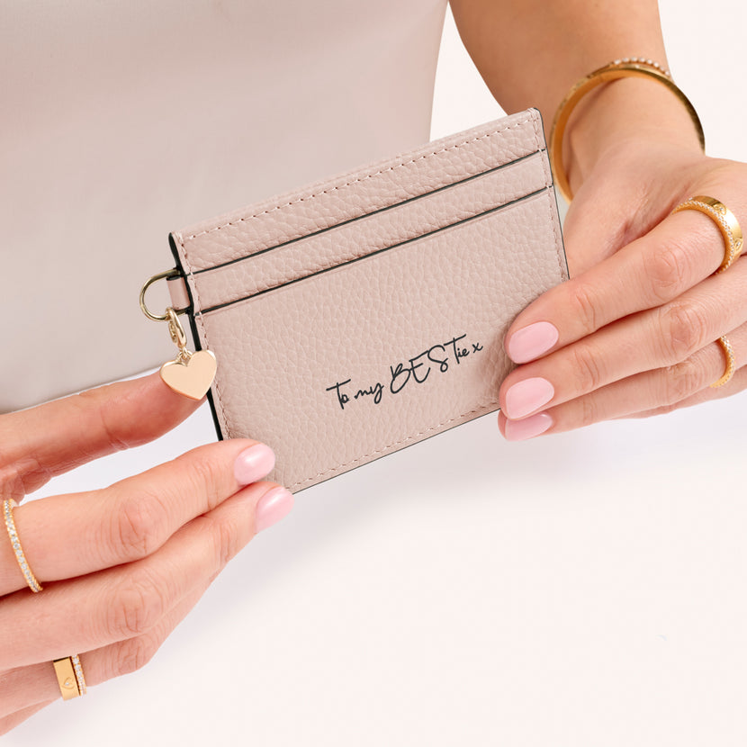 Leather Card Holder (Blush Nude)