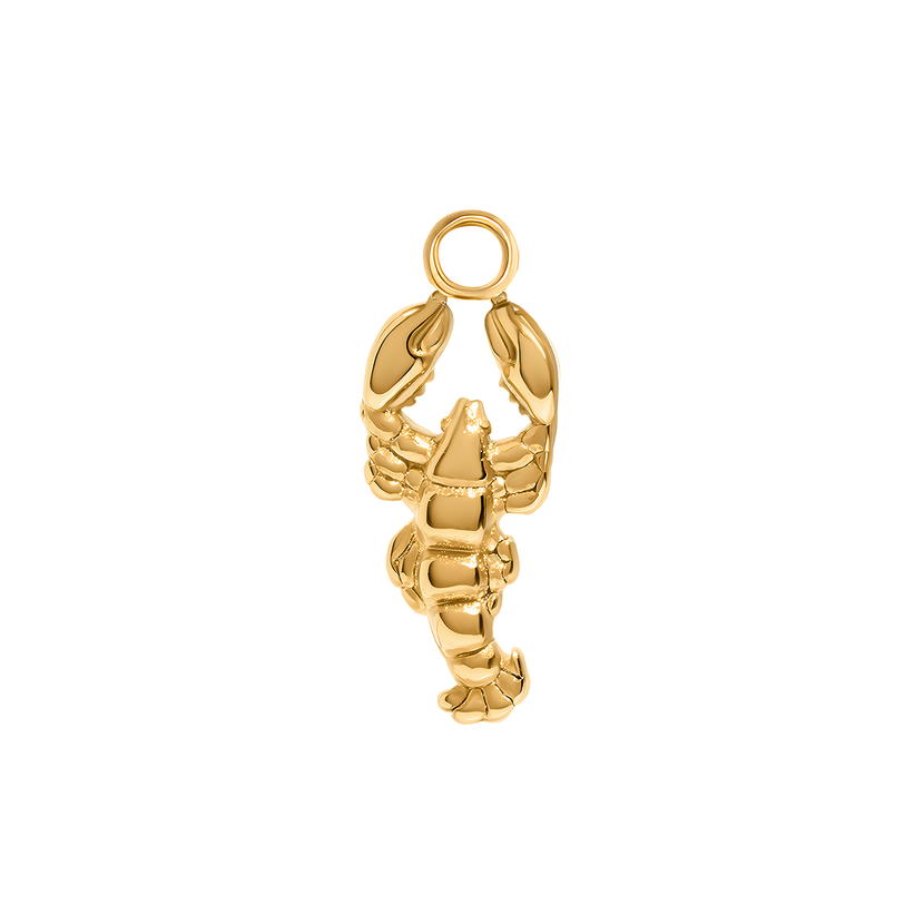 Written In The Sand Lobster Charm (Gold)