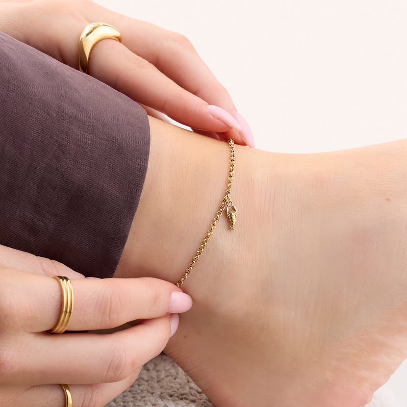 Ocean Charms Lobster Anklet (Gold)