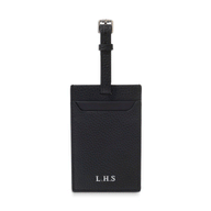 Men's Leather Luggage Tag (Black)