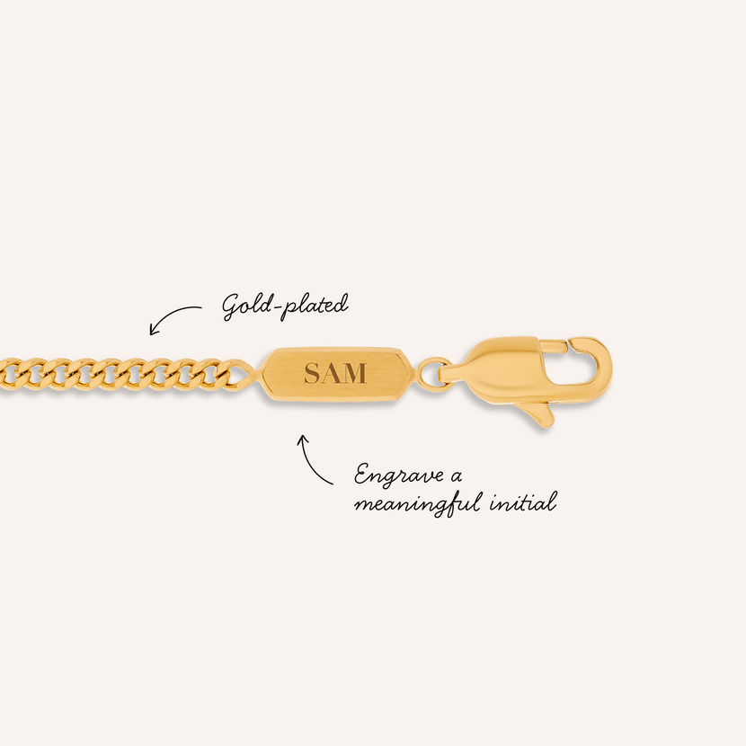 Intersection Curb Chain Necklace (Gold)