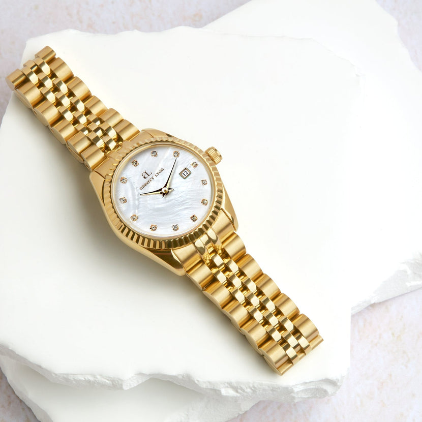 Mini Gold Pearl Link Belgravia 30 Watch