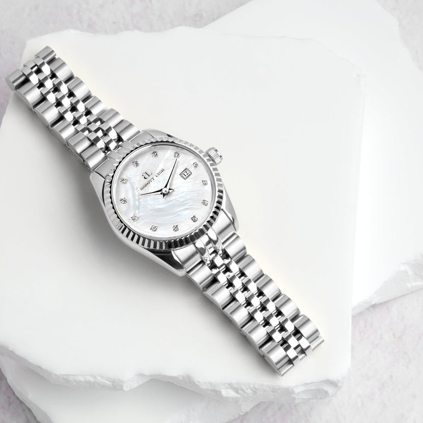 Mini Silver Pearl Link Belgravia 30 Watch