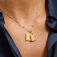 Double Monogram Necklace (Gold)