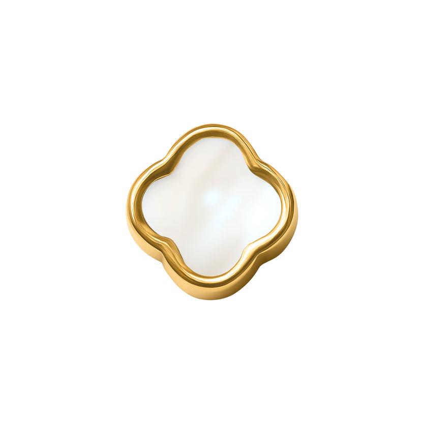 Pearl Clover Necklace Charm (Gold)