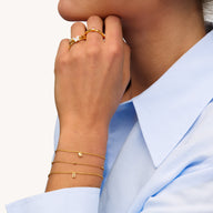 Fine Molten Initial Bracelet (Gold)