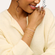 Fine Molten Initial Bracelet (Gold)