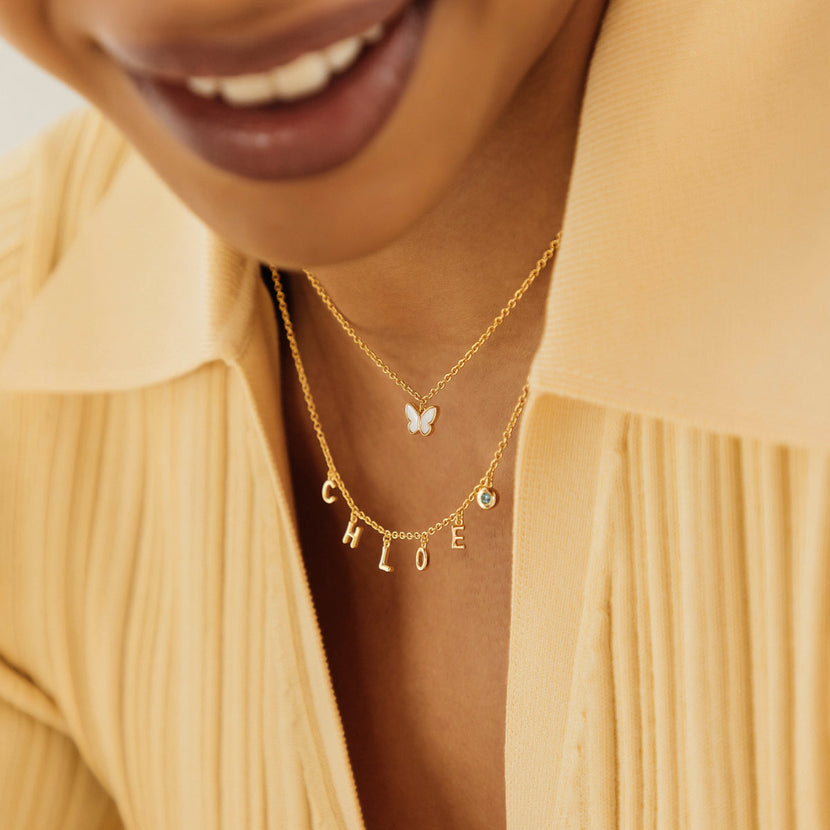 Made Mine Fine Name Necklace (Gold)