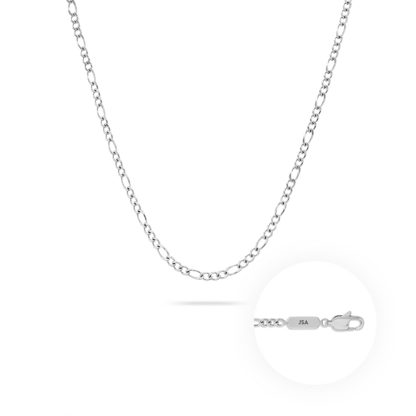 Intersection Figaro Chain Necklace (Silver)