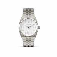Grosvenor 40 White Watch (Silver)